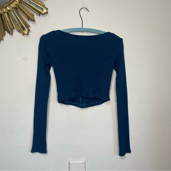 Out From Under Thermal Button Down Crop Top - Picture 8 of 14